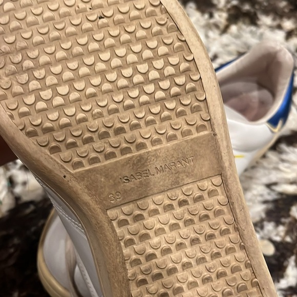 Isabel Marant 39 White and Blue Sneakers - Picture 6 of 6